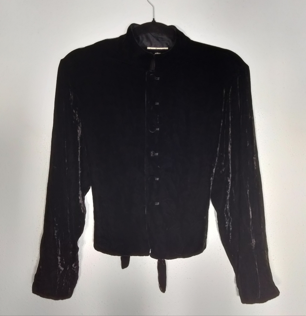 Witchy Vintage Ann Taylor Silk-Blend Velvet Jacket